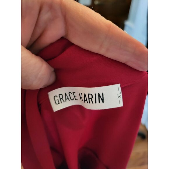 Grace Karin Red Button Up Shirt Puff Sleeves XL Retro Twee Feminine Valentine - Picture 3 of 6